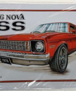 15" X 12" TIN SIGN 1976 RED CHEVY NOVA SS METAL SIGN NEW