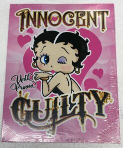 12 1/2" X 16" BETTY BOOP INNOCENT UNTIL PROVEN GUILTY METAL SIGN NEW