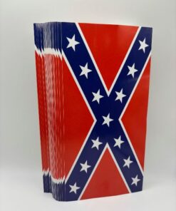 (50) 3 3/4" X 7 1/2" CONFEDERATE FLAG BUMPER STICKER NEW