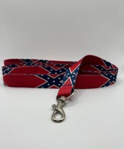 CONFEDERATE FLAG 6Ft Long 1 Inch Wide Large Pet Rope Dog / Cat  Leash Heavy Duty