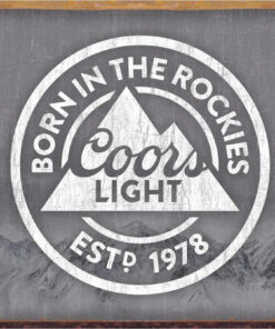 16" X 12 1/2" COORS BEER BORN IN THE ROCKIES METAL SIGN NEW