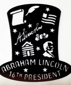 ABRAHAM LINCOLN 16TH PRESIDENT METAL BLACK STOVEPIPE HAT REFRIGERATOR MAGNET NEW
