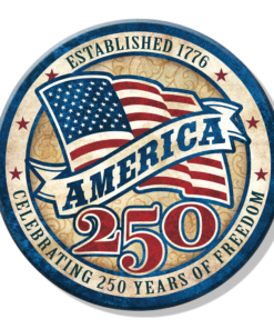 AMERICA 250TH CELEBRATING 250 YEARS OF FREEDOM EST 1776 MAGNET 3" ROUND NEW