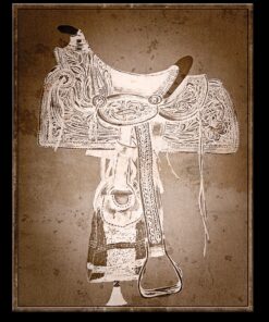 12 1/2" x 16" TIN SIGN SADDLE METAL SIGN NEW