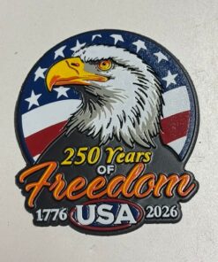 250 Years of Freedom 1776-2026 USA Eagle Rubber Magnet for Refrigerators