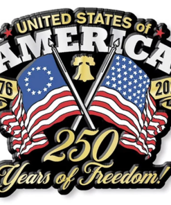 250 Years of Freedom United States of America Rubber Refrigerator Magnet 250th