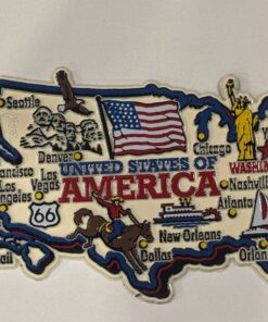 UNITED STATES OF AMERICA RUBBER REFRIGERATOR MAGNET NEW