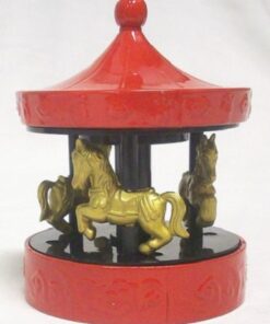 MERRY GO ROUND PAINTED DIE CAST METAL COLLECTIBLE PENCIL SHARPENER NEW / BOX