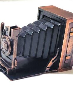 OLD CAMERA BRONZE DIE CAST METAL COLLECTIBLE PENCIL SHARPENER NEW / BOX