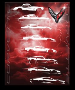 12 1/2" x 16" TIN SIGN CORVETTE EVOLUTION METAL SIGN