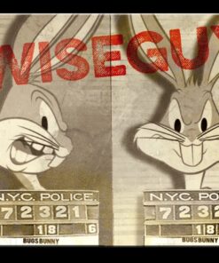 8 1/4" X 10 3/4" TIN SIGN BUGS BUNNY WISE GUY MUG SHOT METAL SIGN NEW