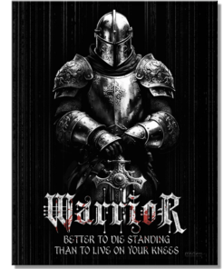 12 1/2" X 16" TIN SIGN WARRIOR BETTER TO DIE STANDING METAL SIGN NEW