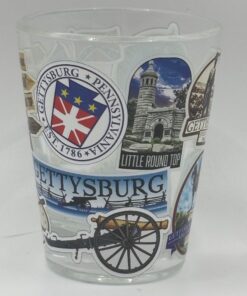 GETTYSBURG MULTI IMAGE SHOT GLASS NEW